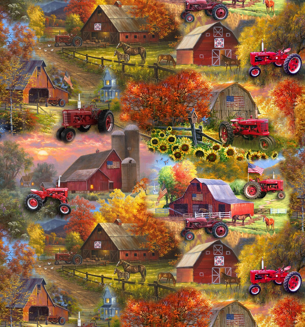 Farmall Agriculture Cotton Fabric Collection by Sykel-Farmall Barns